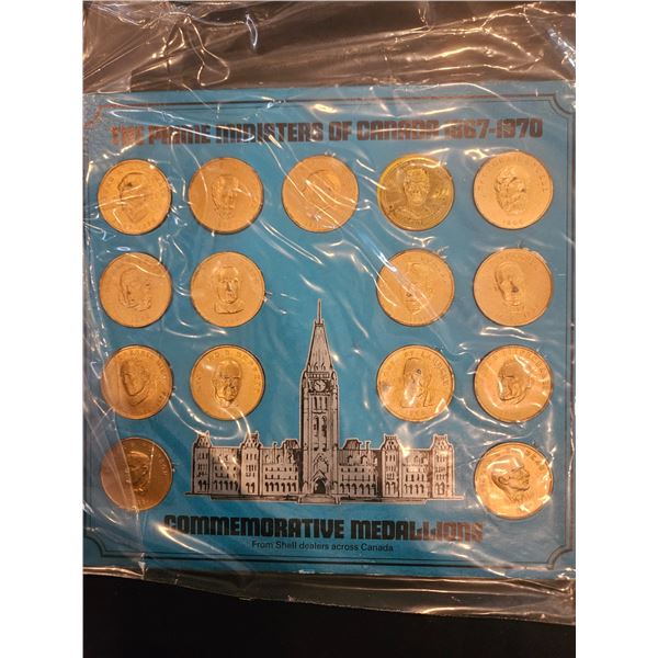 1867-1970 Prime Minister commemorative medallion set