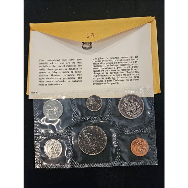 1969 Uncirculated Canadian coin set