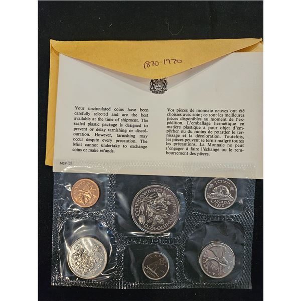 1870-1970 Uncirculated Canadian coin set