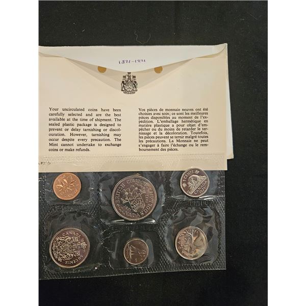 1871-1971 Uncirculated Canadian coin set