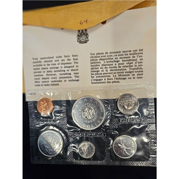 1964 Uncirculated Canadian coin set