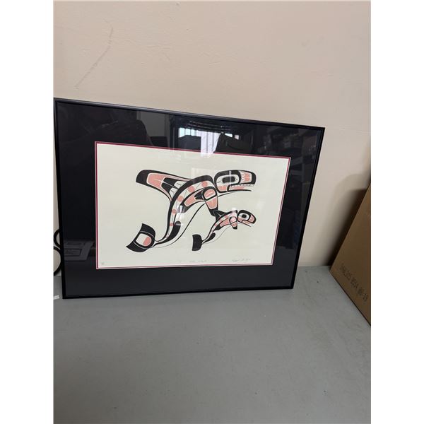 Richard Shorty killer whale 53/517 x 23" framed