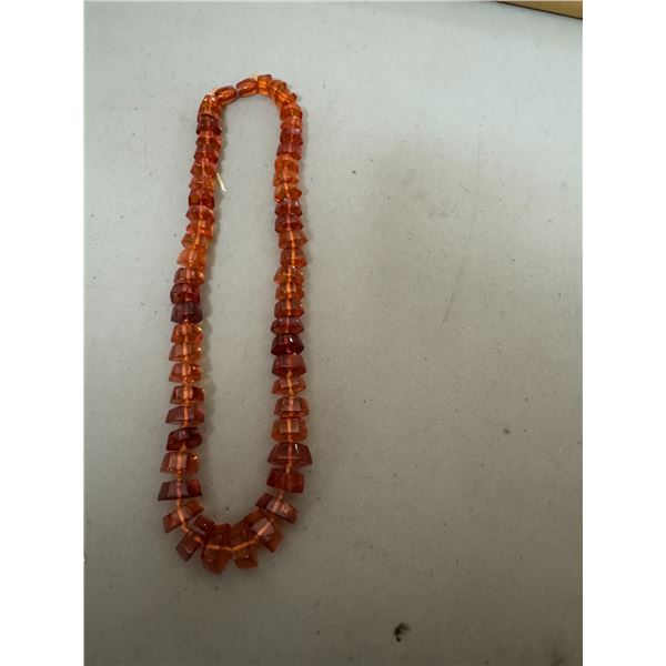 Amber bead necklace