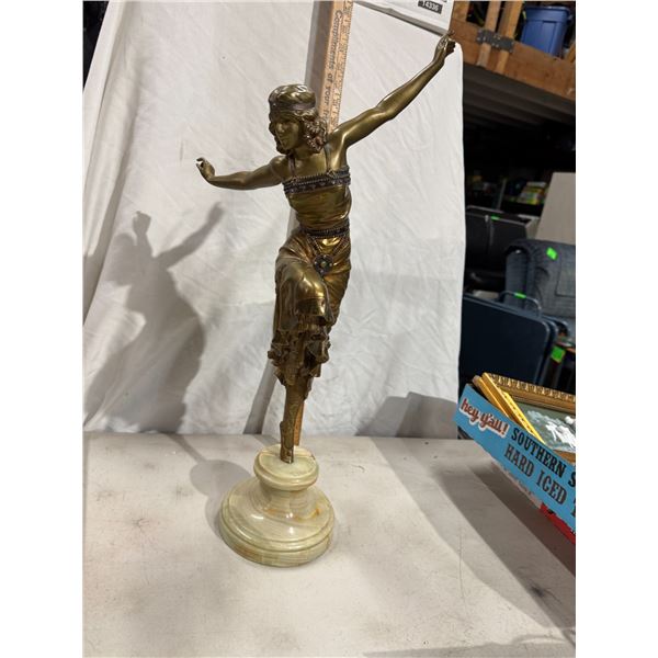 The Russian Dancer," a bronze sculpture by French-Polish artist Paul Philippe (1870-1930).