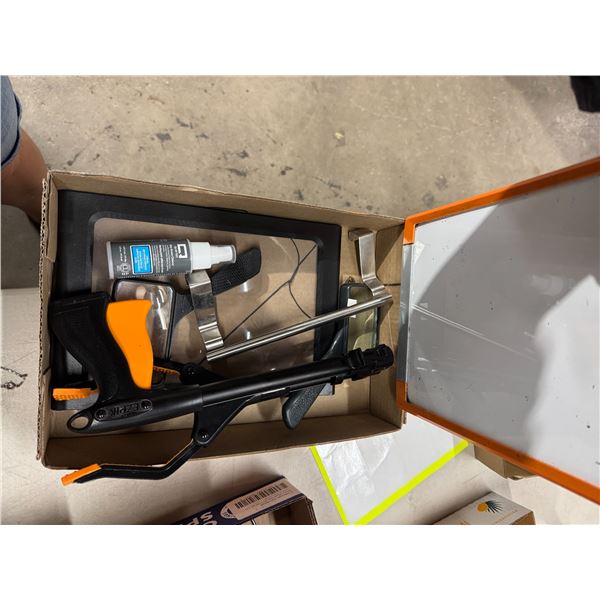 Magnifiers and folding picker and whiteboard