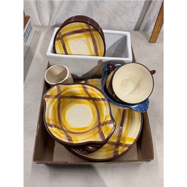 Hand painted organdie dishes