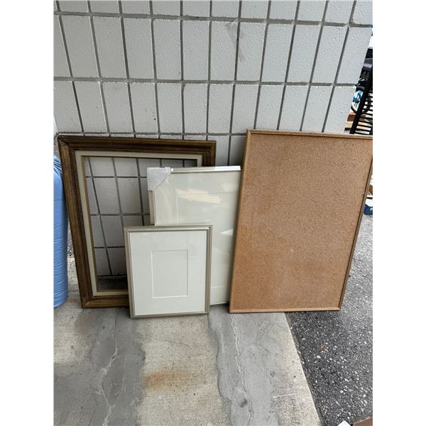 Frames and corkboard