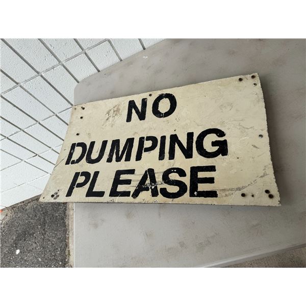 No dumping, please sign