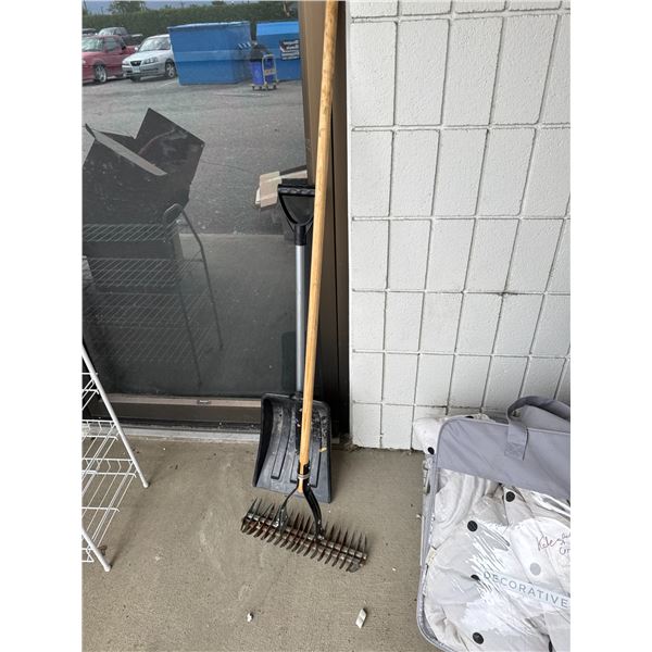 Shovel and rake