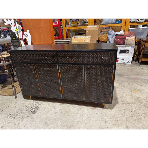 Vintage cabinet measures 60 1/4 inches long 18 inches deep 36 inches tall