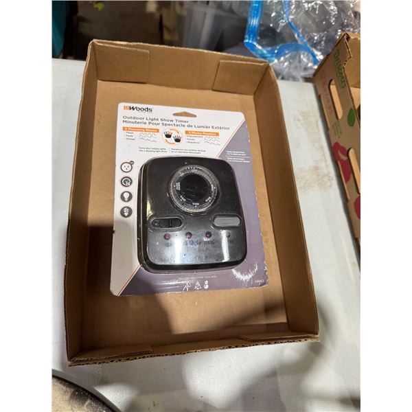 Wood outdoor light show timer