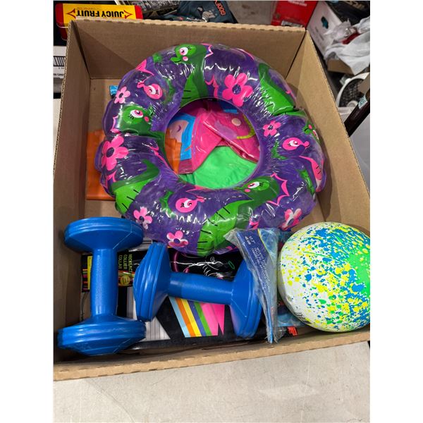 Weights and beach toys