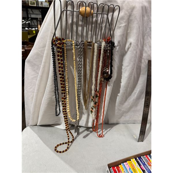 Necklaces and holder