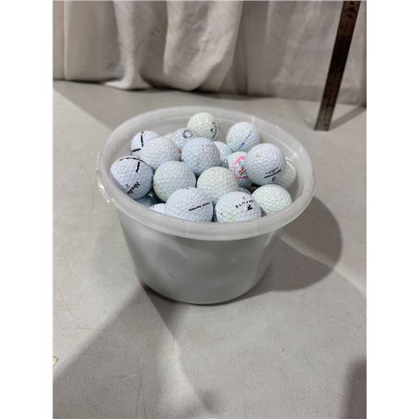 Bucket of golf balls
