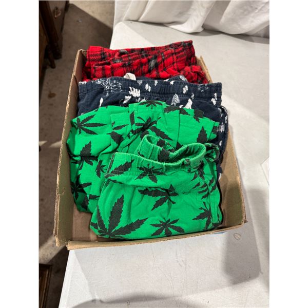 Pajama pants, medium, and large