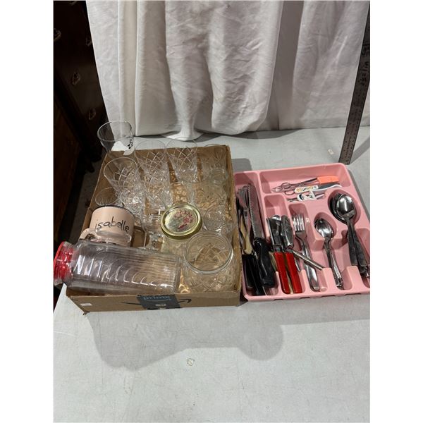 Flatware  glasses, etc.