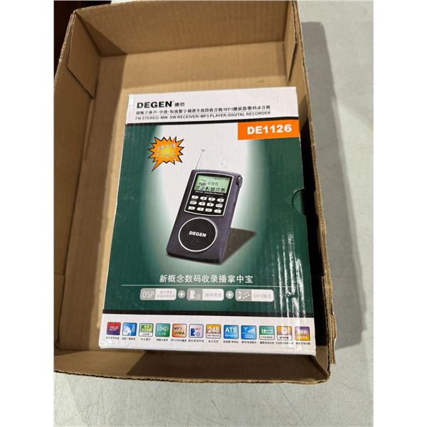 FM stereo receiver, MP3 player, digital