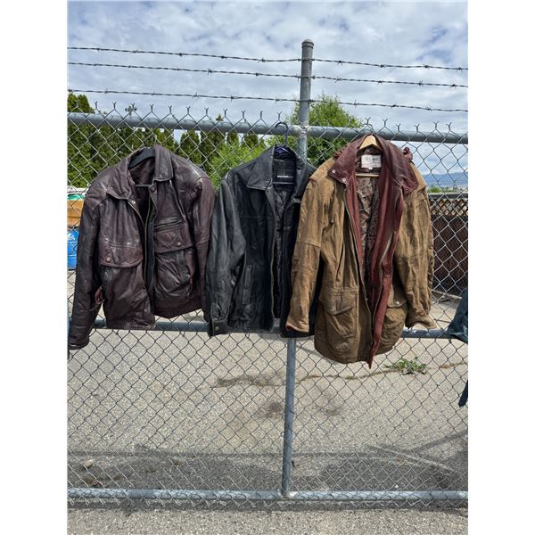 Leather jackets, large and extra large
