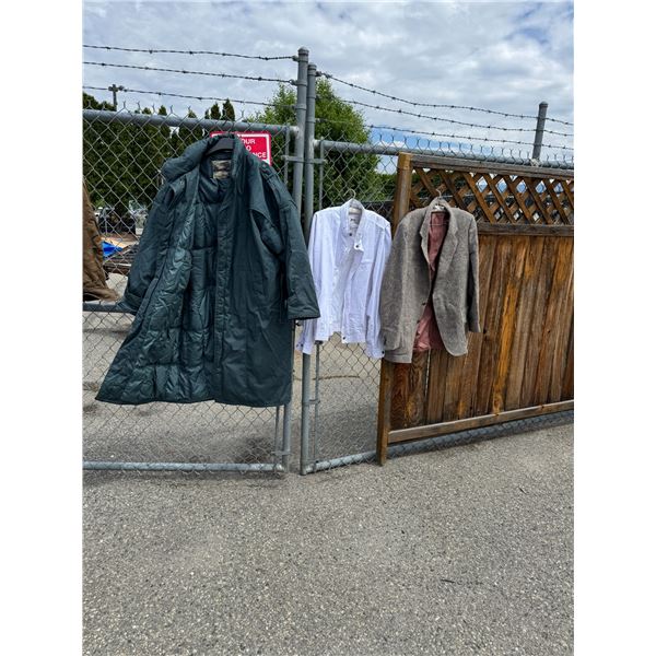 Two jackets and sport jacket assorted sizes