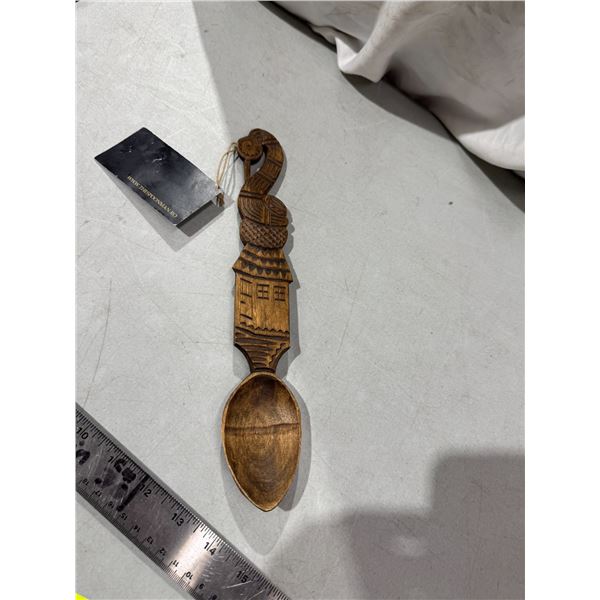 Transylvania carved wooden spoon