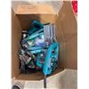 Image 1 : Box of numerous Makita chop saw parts. All working.