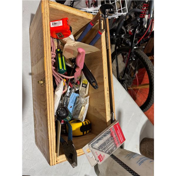 Wood box and contents