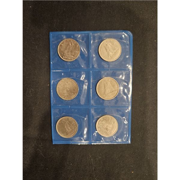 Canadian dimes- 3x 1968, 1969,1974 & 1975