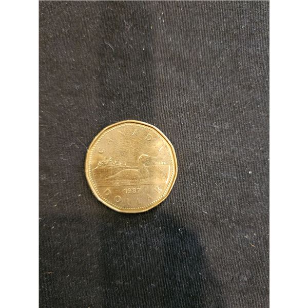 1987 Canadian loonie- First loonie year