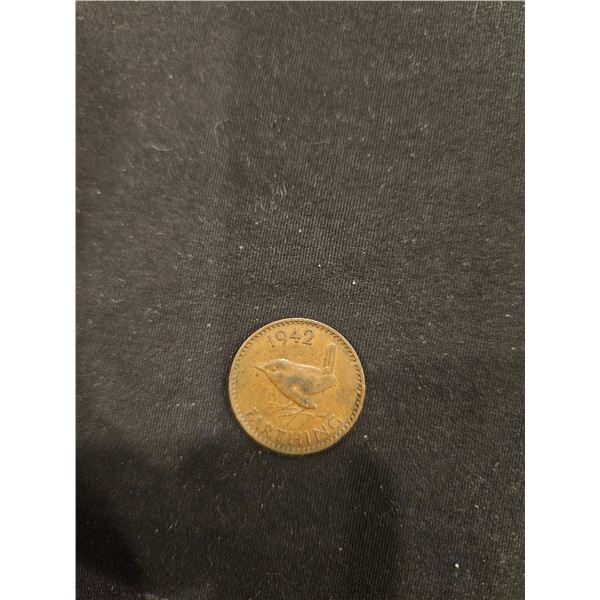 1942 Great Britian King George Farthing