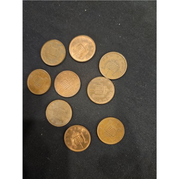 1971, 1974, 1978-79, 1981, 1982 & 2000 Great Britian Penny