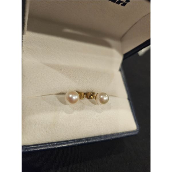 14K stud 6.7mm Akoya Pearl earrings