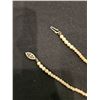 Image 3 : Strand of white, coated (peeling) round beads. 17" long