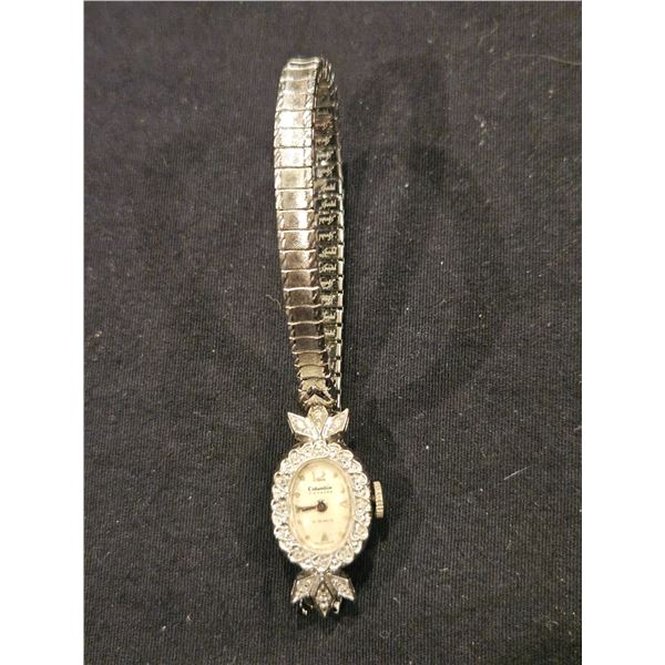 Ladies swiss Columbia Diamonds 21 Jewels. Not working- battery?