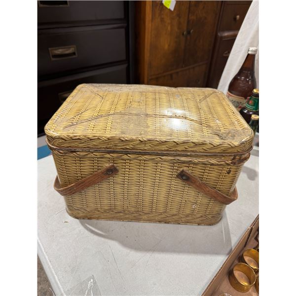 Vintage picnic basket