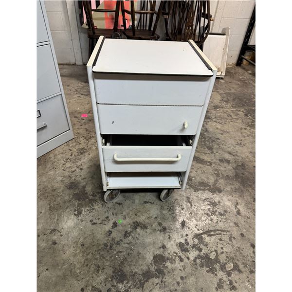 Rolling cart with power outlet