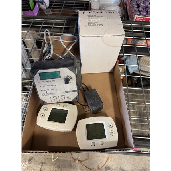 Carbon dioxide inlet connection and thermostats and CO2 controller