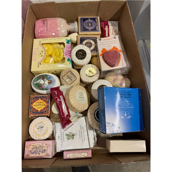 Soaps, travel brochures, ephemera