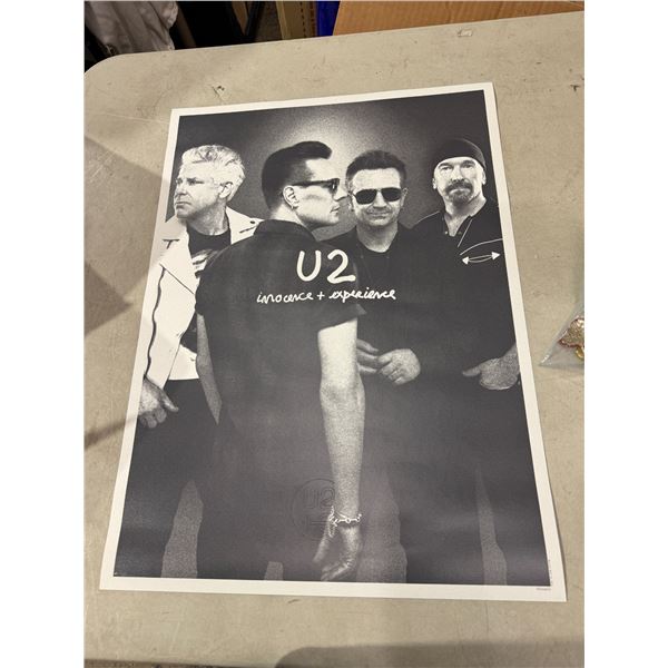 U2 poster embossed stamp