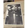 U2 poster embossed stamp