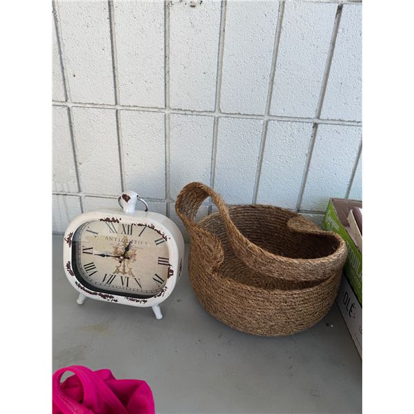 Basket and clock