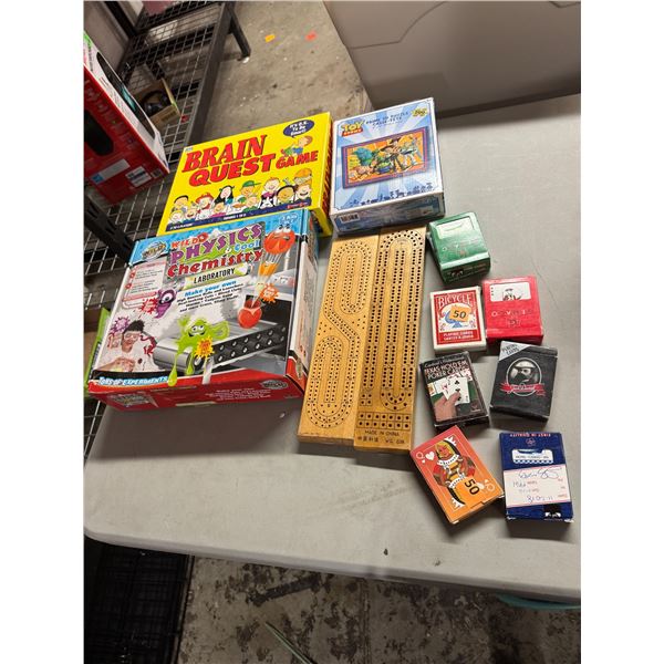 Games, crib, boards, cards, puzzle