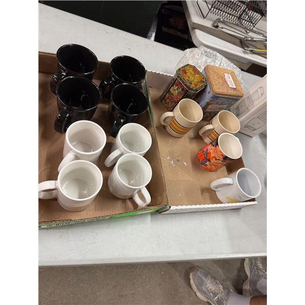Mugs and tins