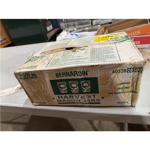 Case of canning jars, 500 mil