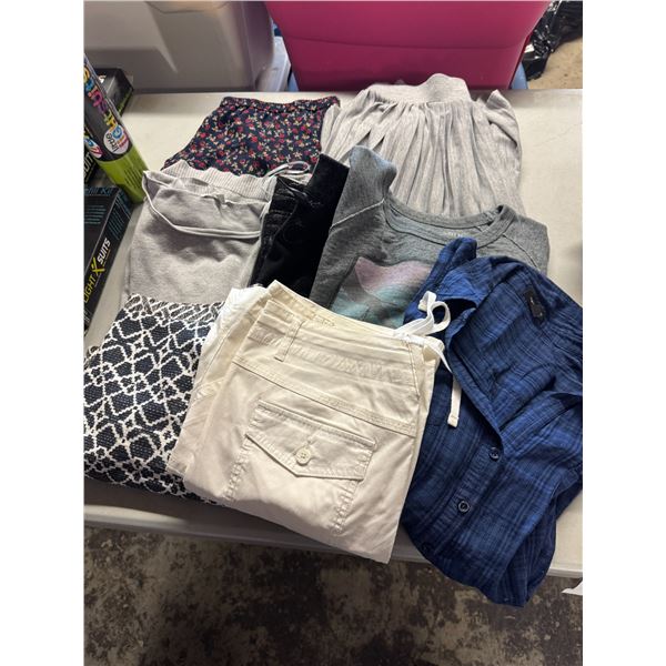Skirts and shorts size 10/12 tops large