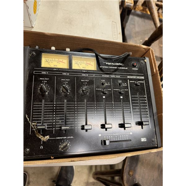 Realistic stereo mixing console