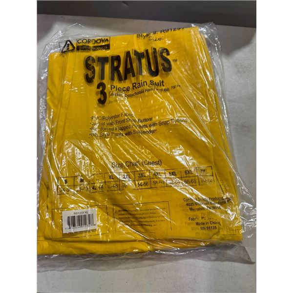 Three-piece rain suit extra large