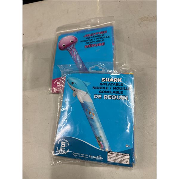 Inflatable pool noodles