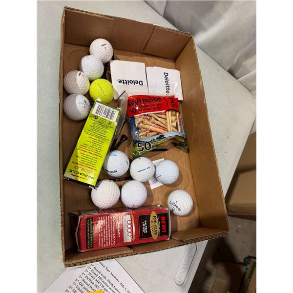 New golf balls, etc.