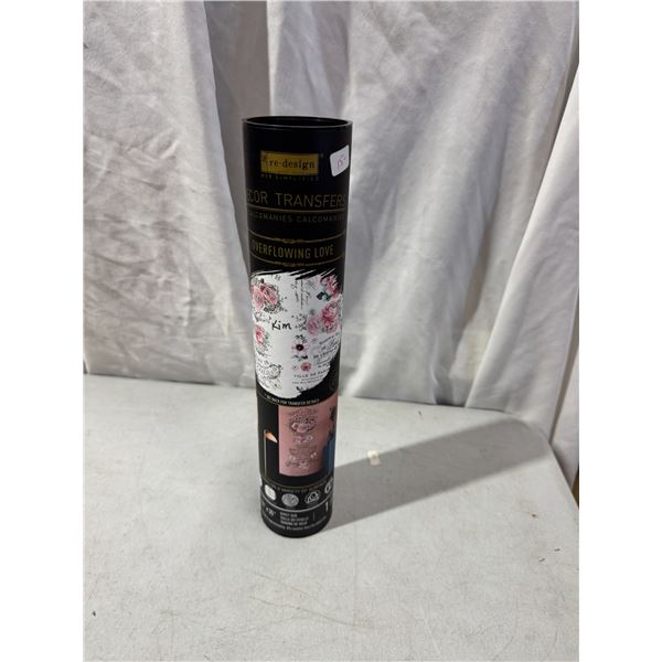 Redesign decor, transfer, overflowing love