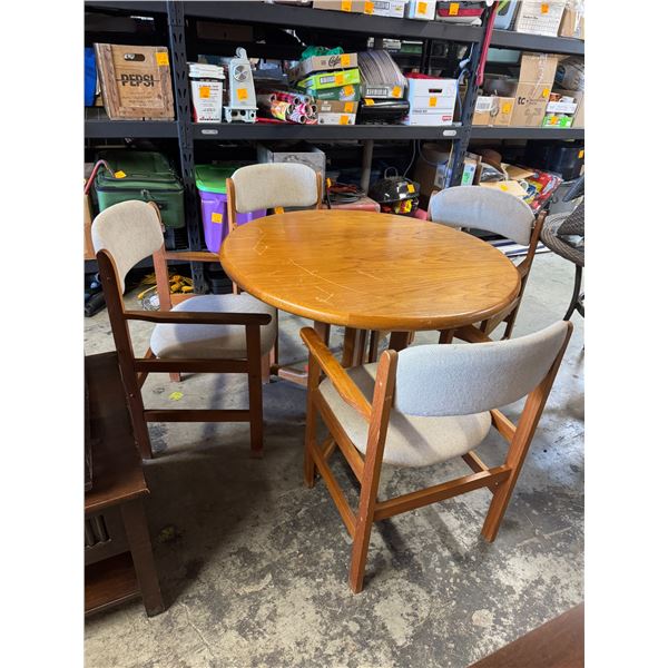 Teak table and chairs